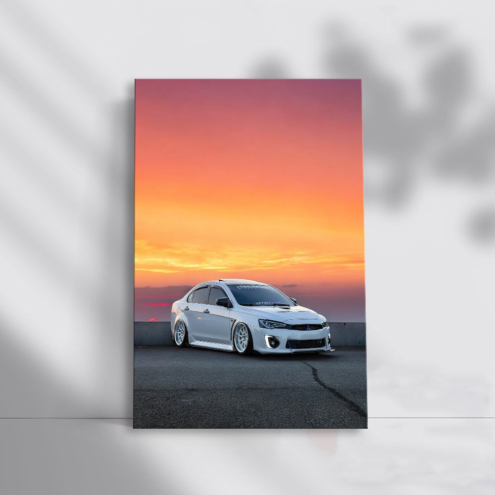 Mitsubishi Lancer at Sunset - Icon of Reliability and Style