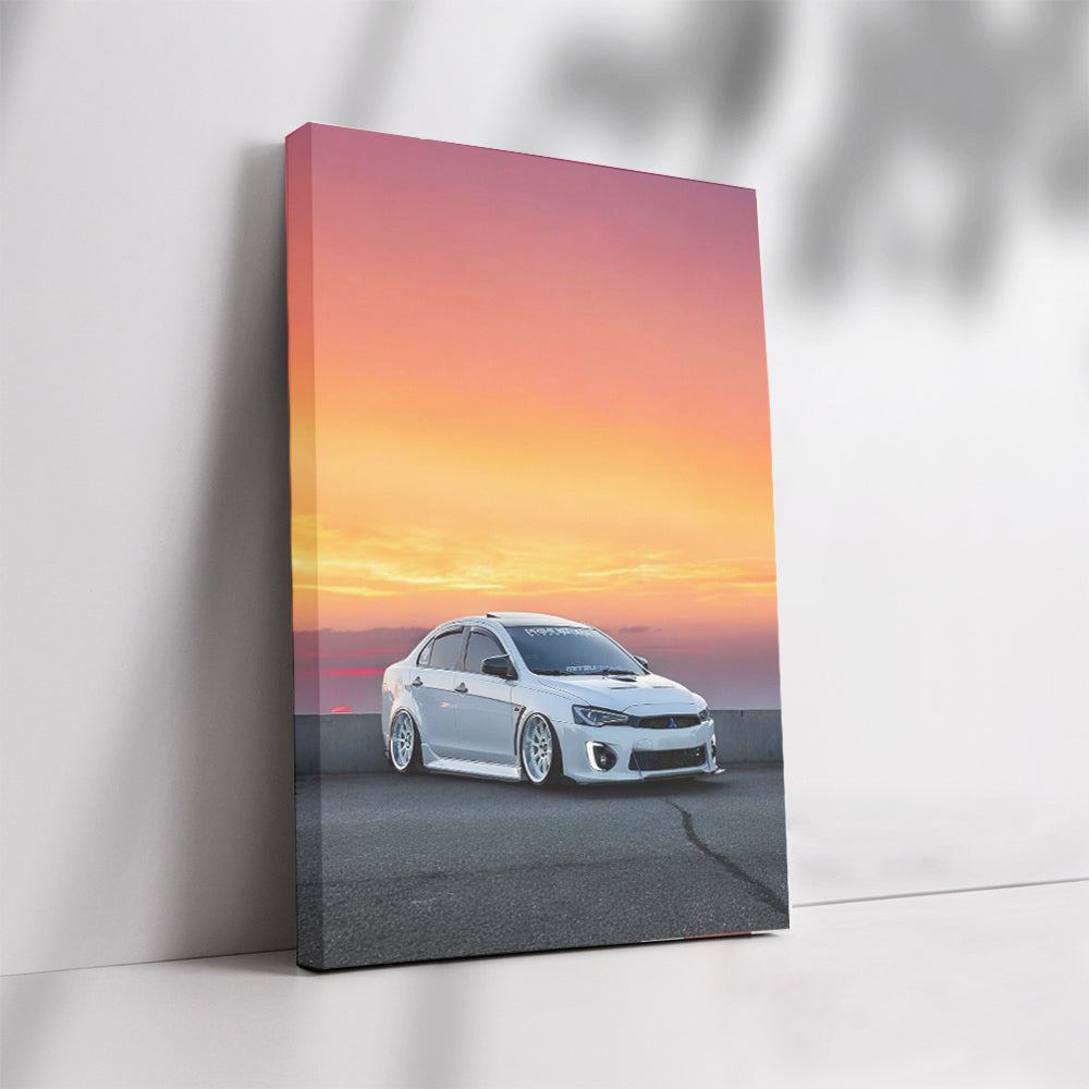 Mitsubishi Lancer at Sunset - Icon of Reliability and Style