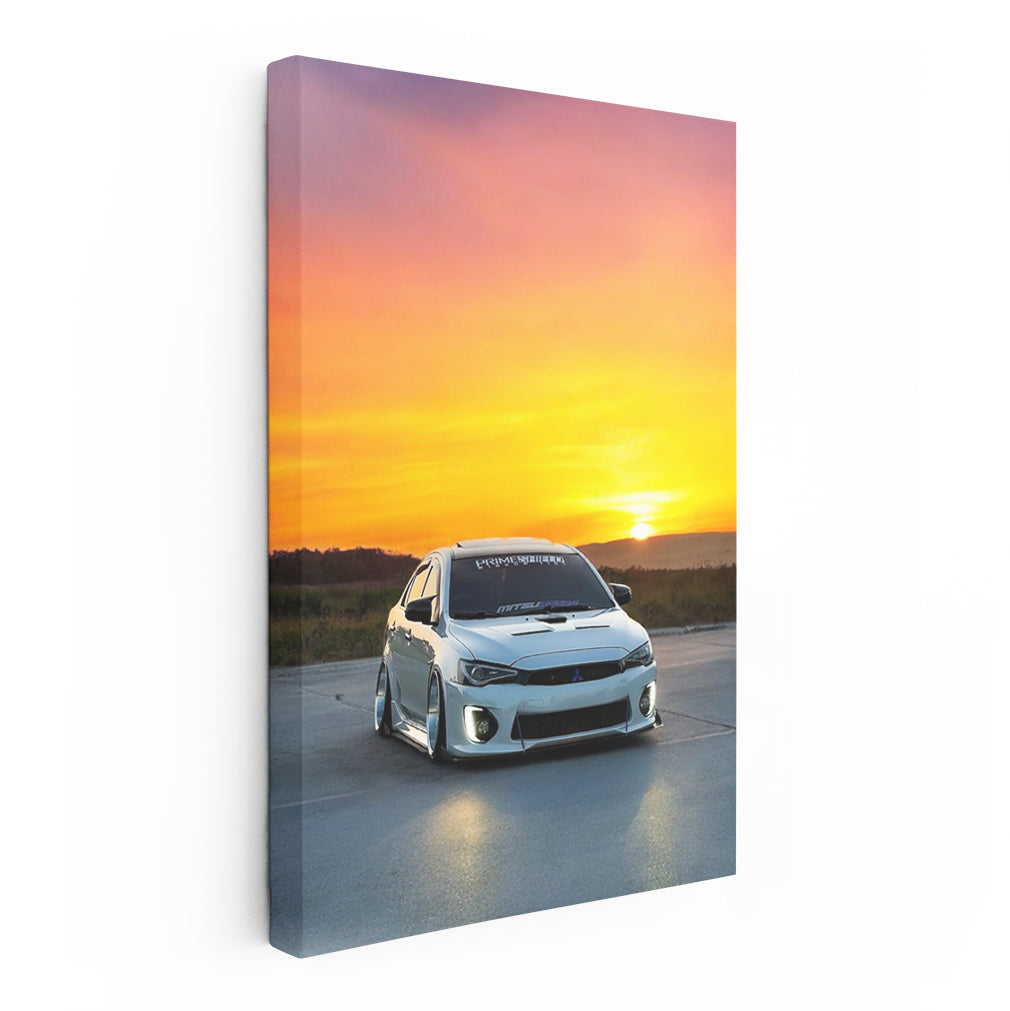 Mitsubishi Lancer at Dusk - Dynamic and Bold Design