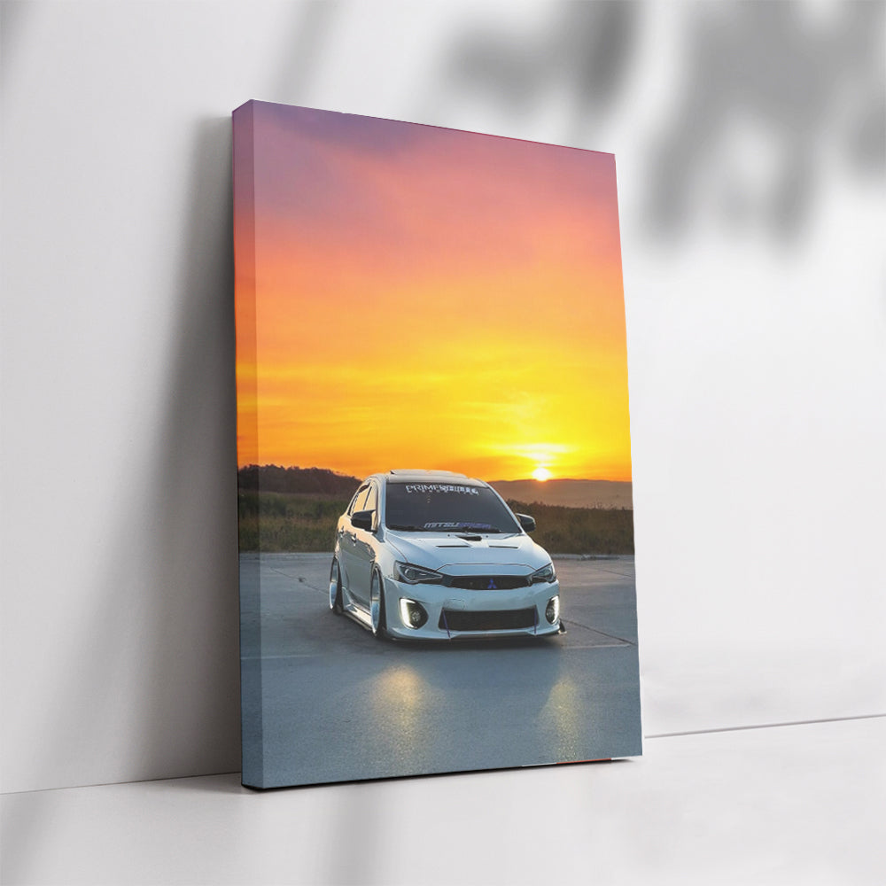 Mitsubishi Lancer at Dusk - Dynamic and Bold Design