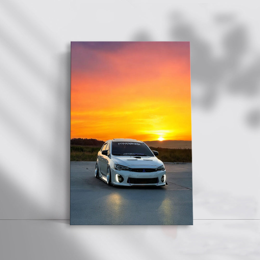 Mitsubishi Lancer at Dusk - Dynamic and Bold Design