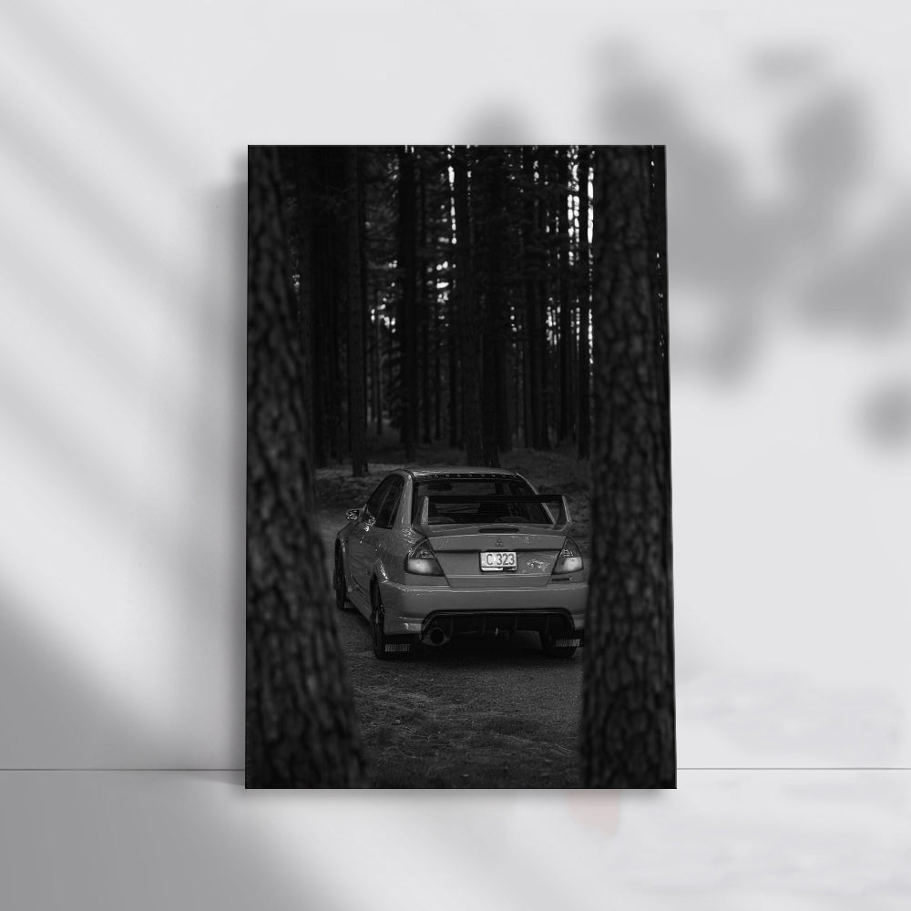 Mitsubishi Lancer Black & White - Sleek and Stylish