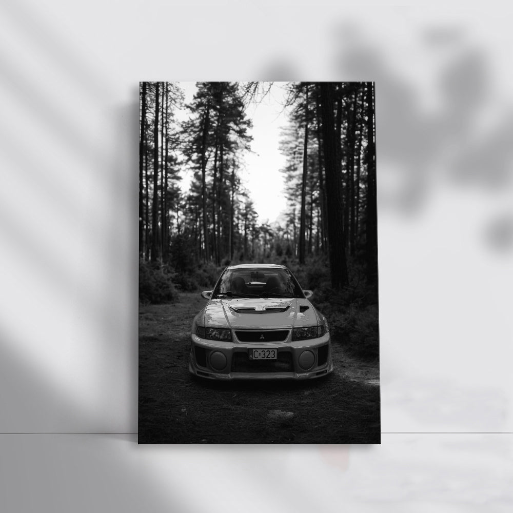 Mitsubishi Lancer Black & White - Sporty and Sleek