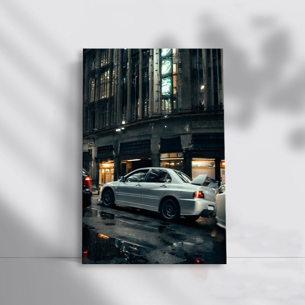 Mitsubishi Lancer Cruising City Streets - Dynamic & Agile