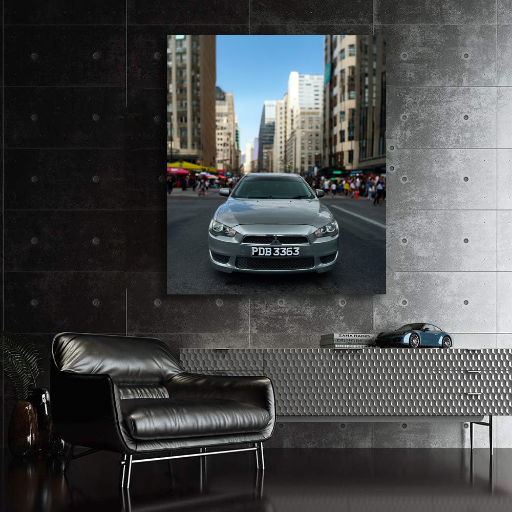 Urban Gray Mitsubishi Lancer - Sleek City Ride