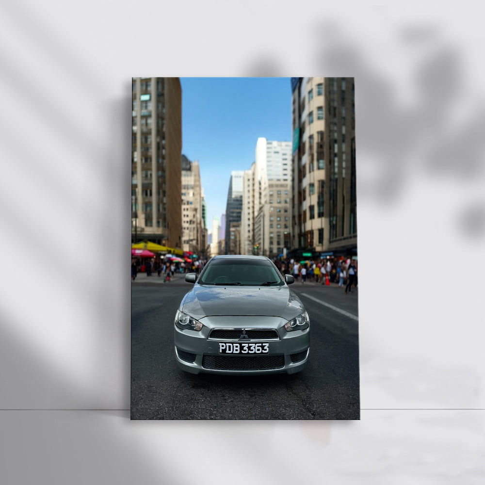 Urban Gray Mitsubishi Lancer - Sleek City Ride