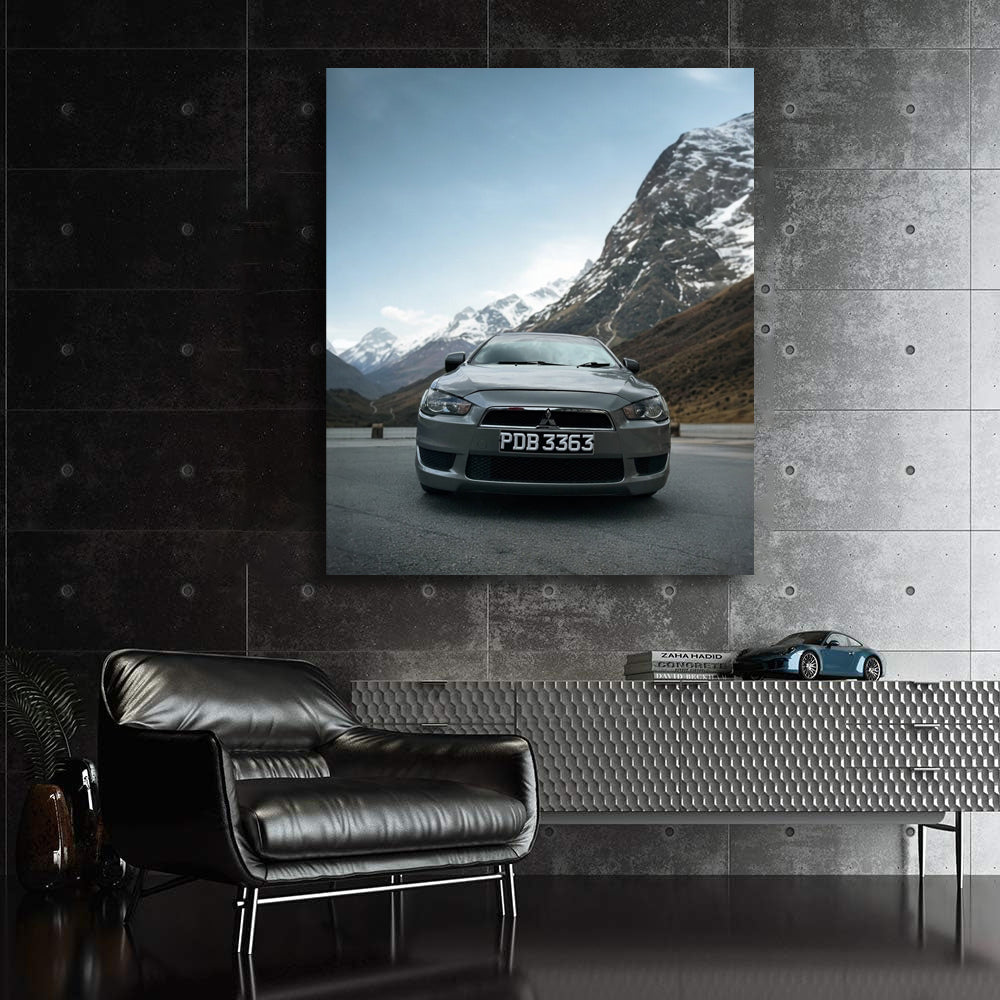 Grey Mitsubishi Lancer Conquering Mountain Roads - Dynamic Drive
