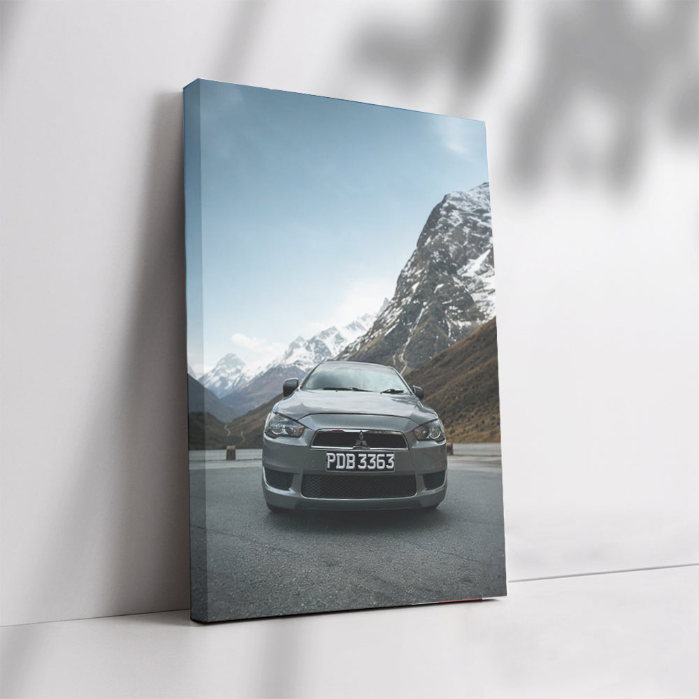 Grey Mitsubishi Lancer Conquering Mountain Roads - Dynamic Drive