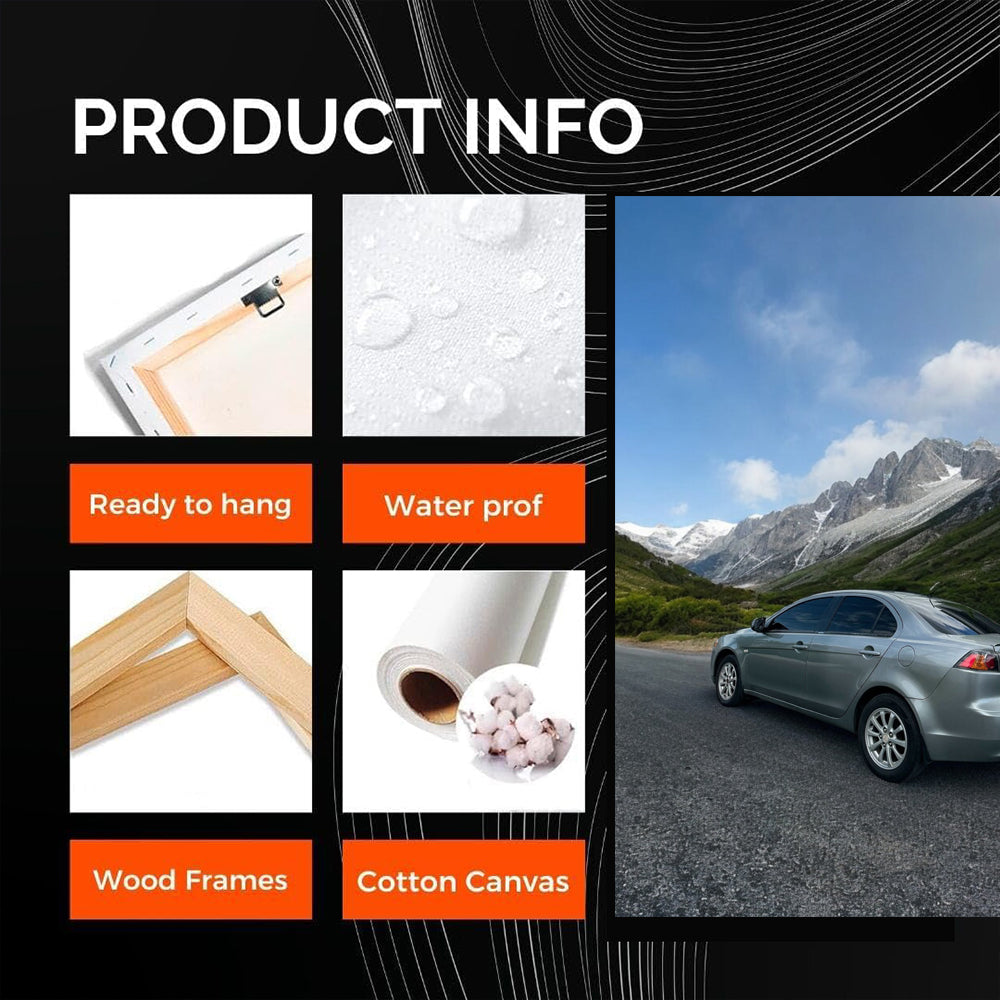 Grey Mitsubishi Lancer in Mountainous Terrain - Rugged Elegance