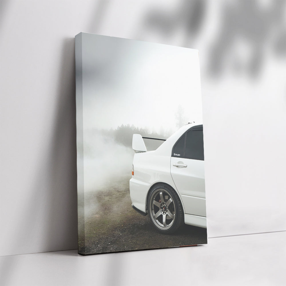 Mitsubishi Lancer Shrouded in Mist - Sporty and Sleek