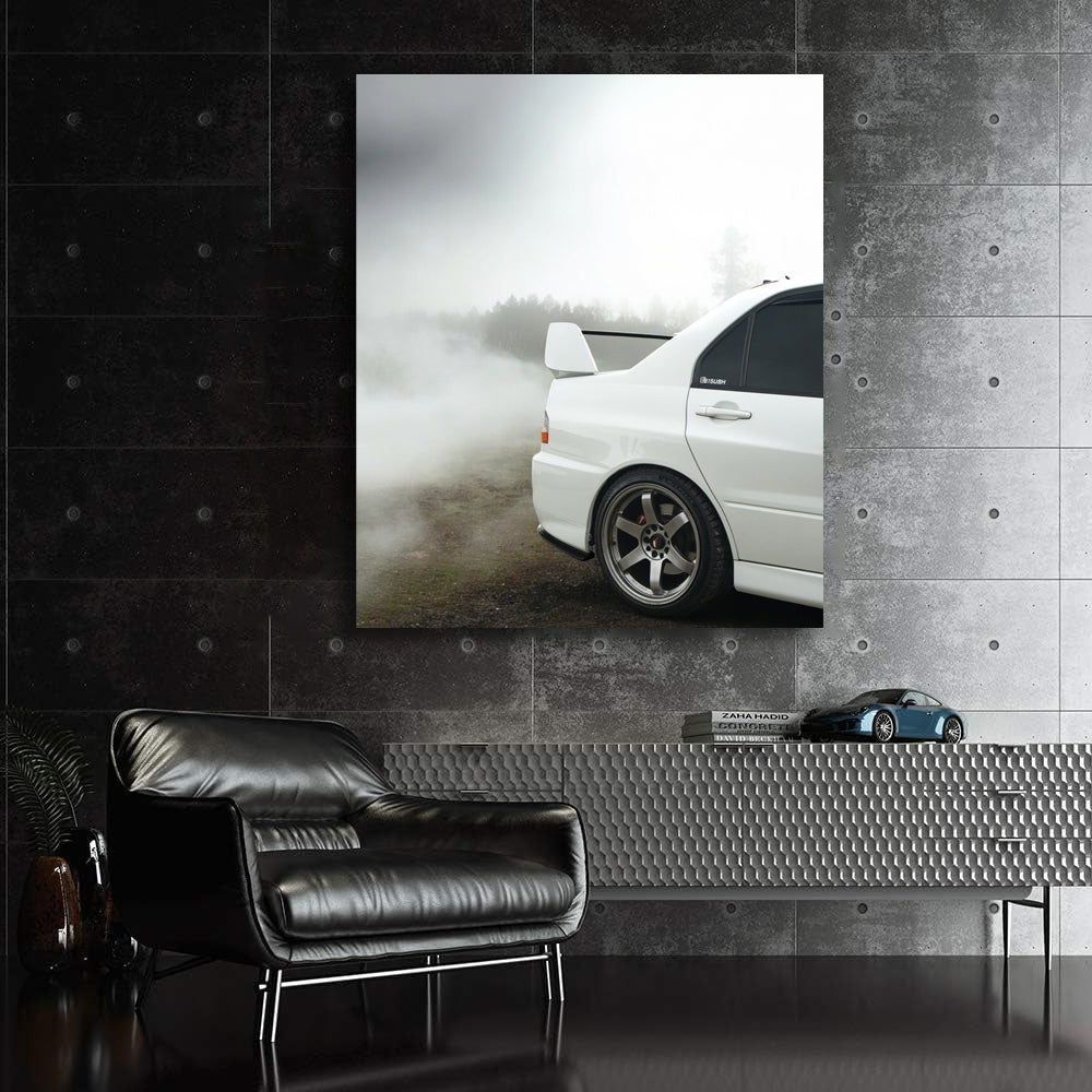 Mitsubishi Lancer Shrouded in Mist - Sporty and Sleek