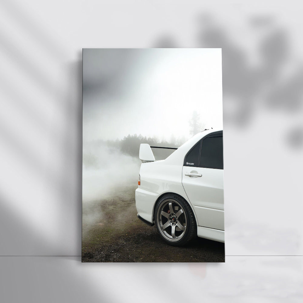 Mitsubishi Lancer Shrouded in Mist - Sporty and Sleek