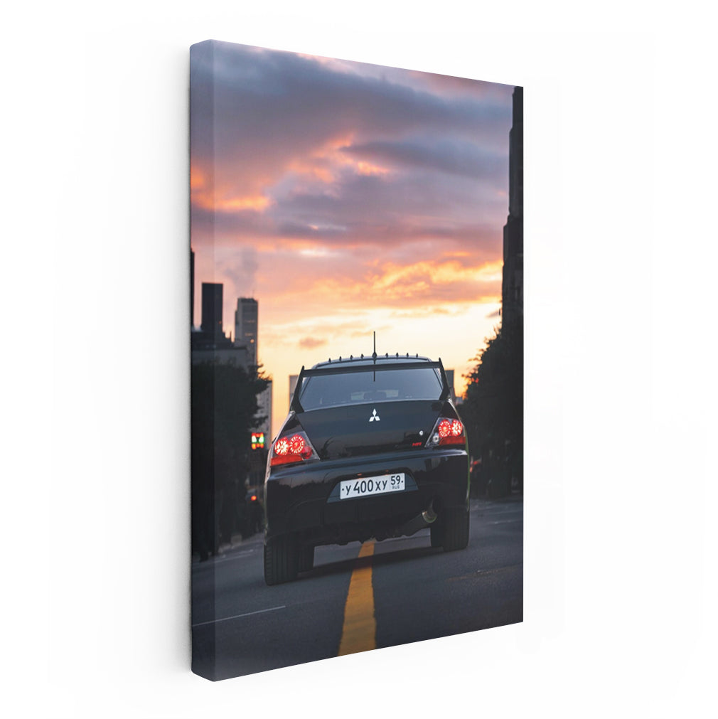 Mitsubishi Lancer Cruising City Sunset - Sporty Elegance
