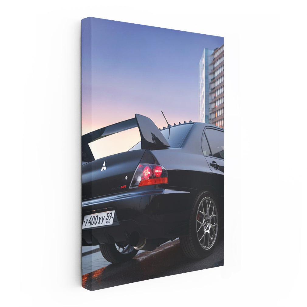 Cityscape at Sunset: Mitsubishi Lancer's Urban Adventure