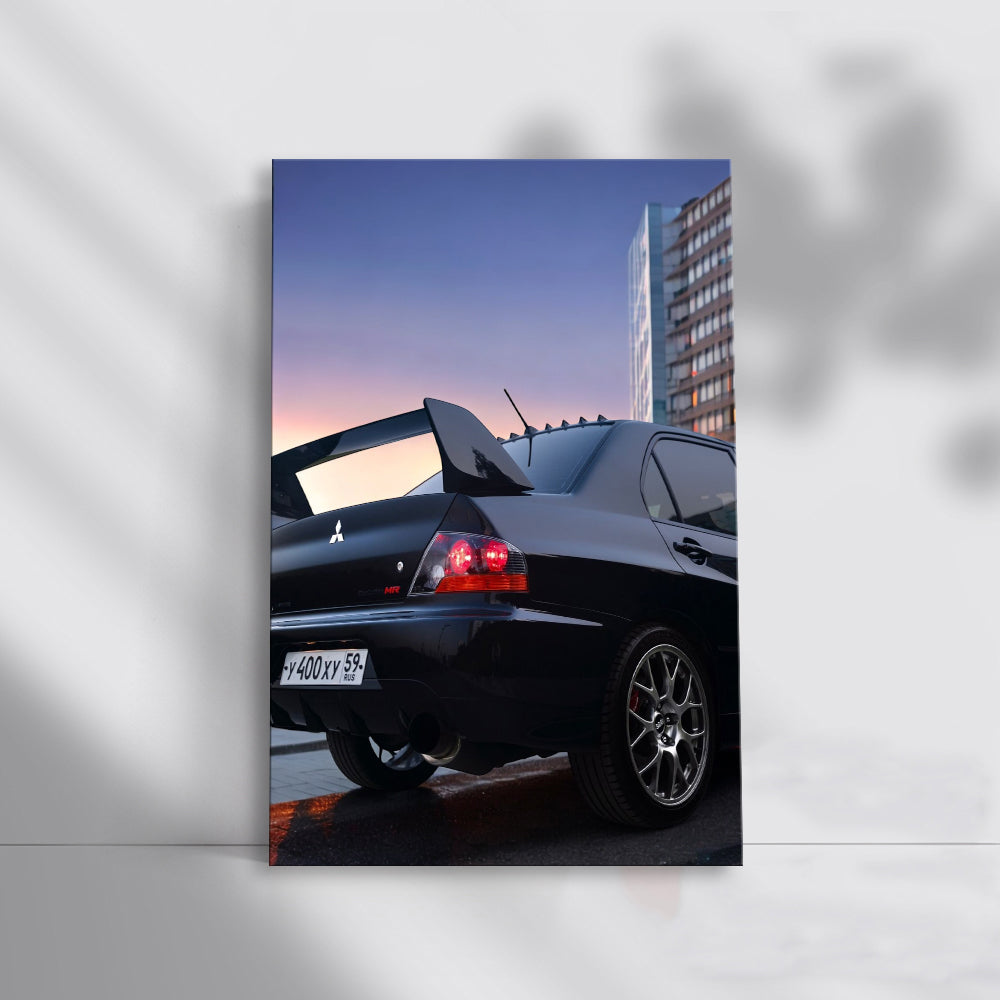 Cityscape at Sunset: Mitsubishi Lancer's Urban Adventure