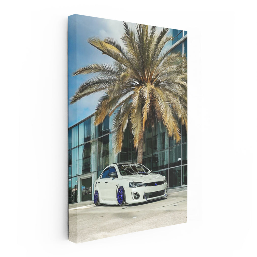 Mitsubishi Lancer Parked in City Shade - Urban Elegance