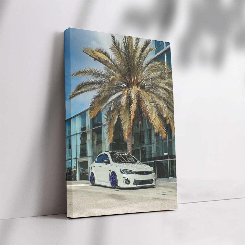 Mitsubishi Lancer Parked in City Shade - Urban Elegance