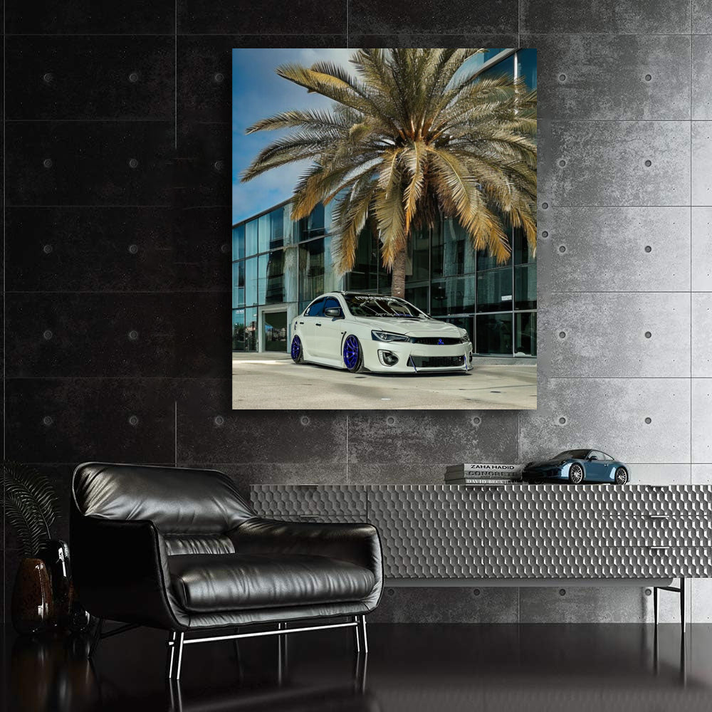 Mitsubishi Lancer Parked in City Shade - Urban Elegance