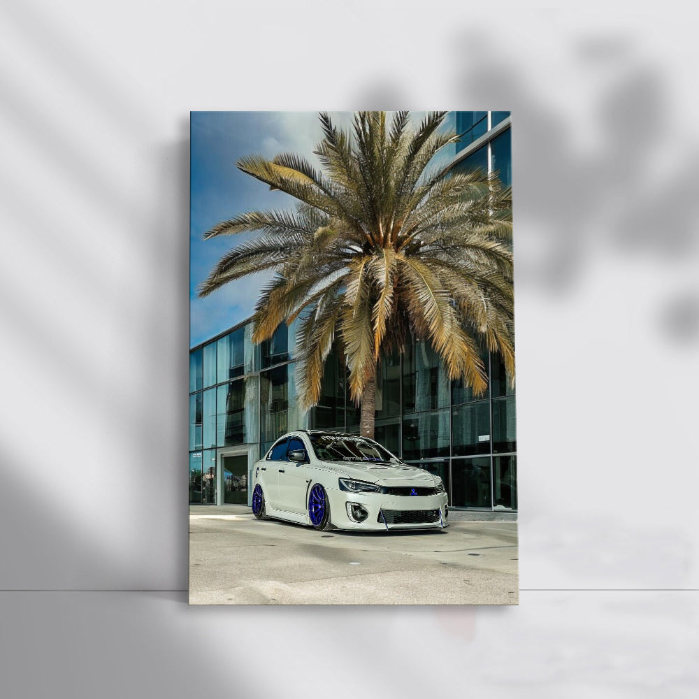 Mitsubishi Lancer Parked in City Shade - Urban Elegance