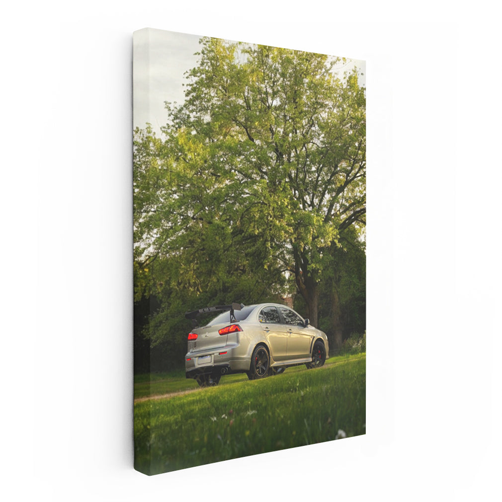 Mitsubishi Lancer Parked Gracefully - Sporty Elegance