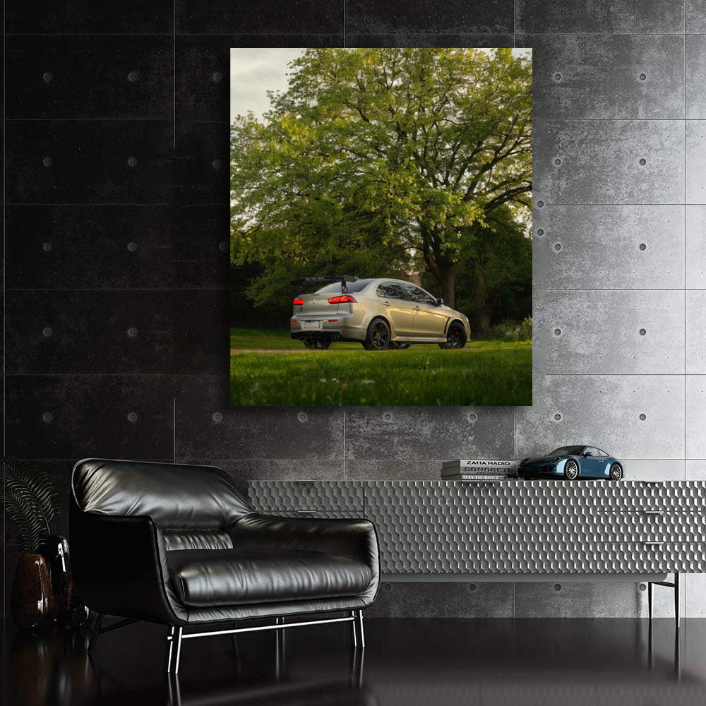 Mitsubishi Lancer Parked Gracefully - Sporty Elegance