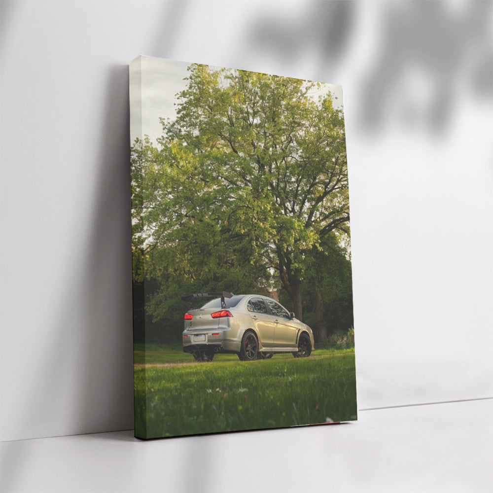 Mitsubishi Lancer Parked Gracefully - Sporty Elegance