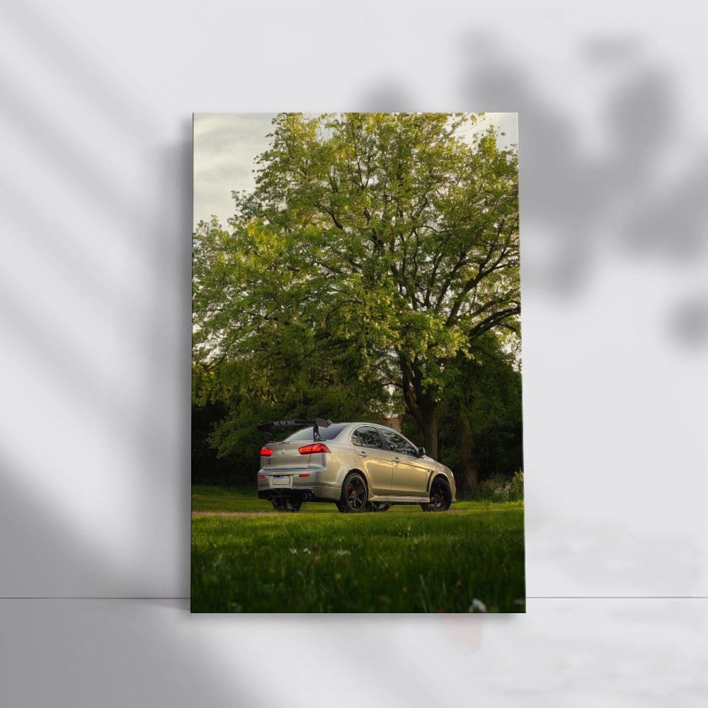 Mitsubishi Lancer Parked Gracefully - Sporty Elegance