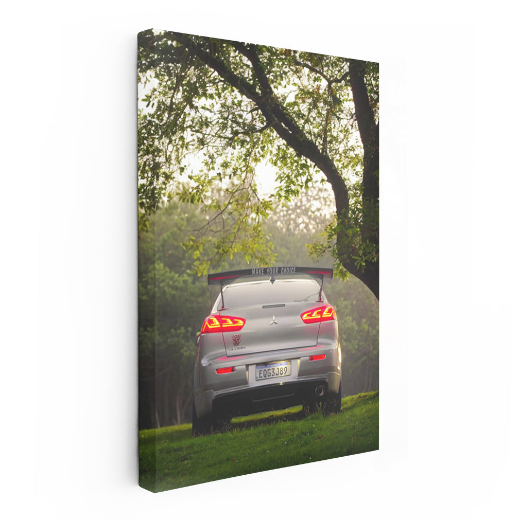 Mitsubishi Lancer Parked - Sporty Elegance in Motion