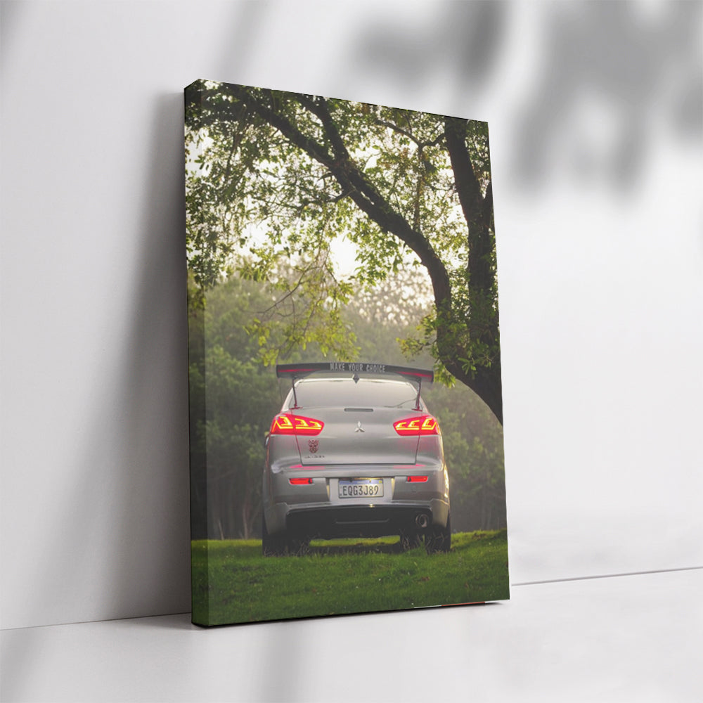 Mitsubishi Lancer Parked - Sporty Elegance in Motion