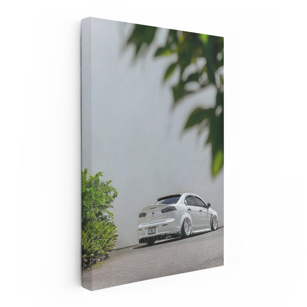 Mitsubishi Lancer Parked in Lot - Sporty Elegance in Motion