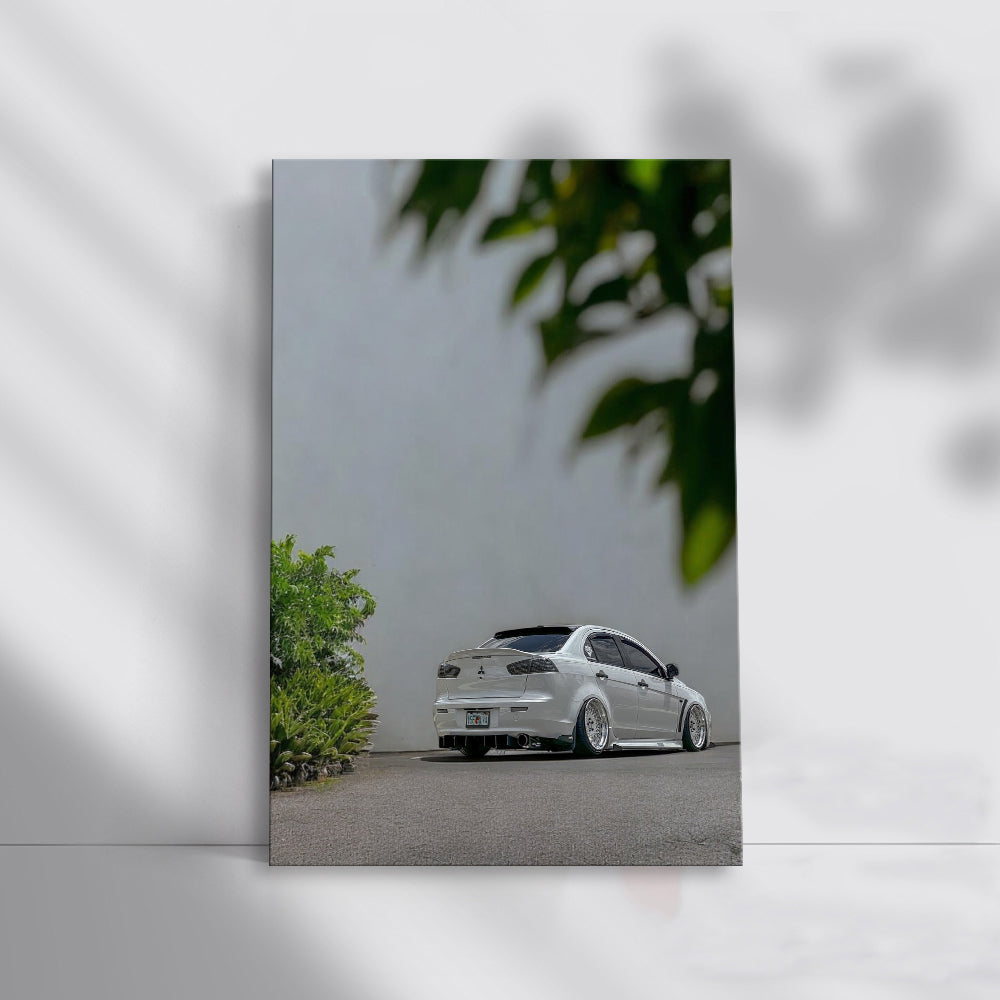 Mitsubishi Lancer Parked in Lot - Sporty Elegance in Motion