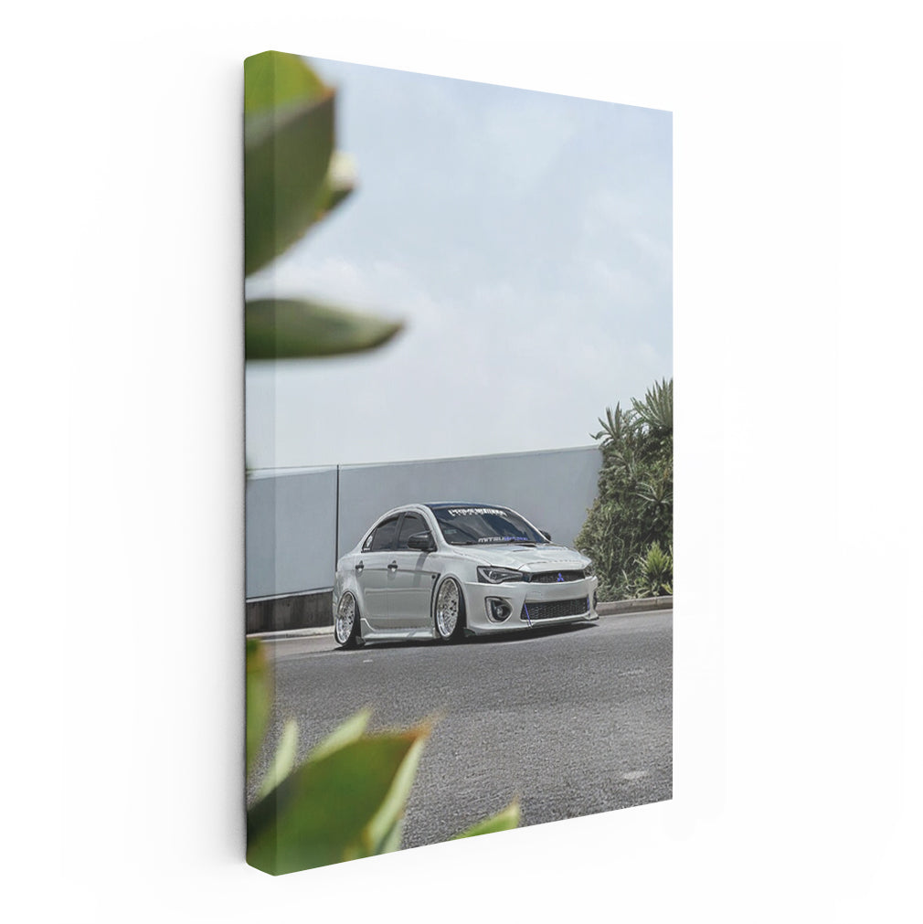 Mitsubishi Lancer Parked - Sleek and Sporty Ride