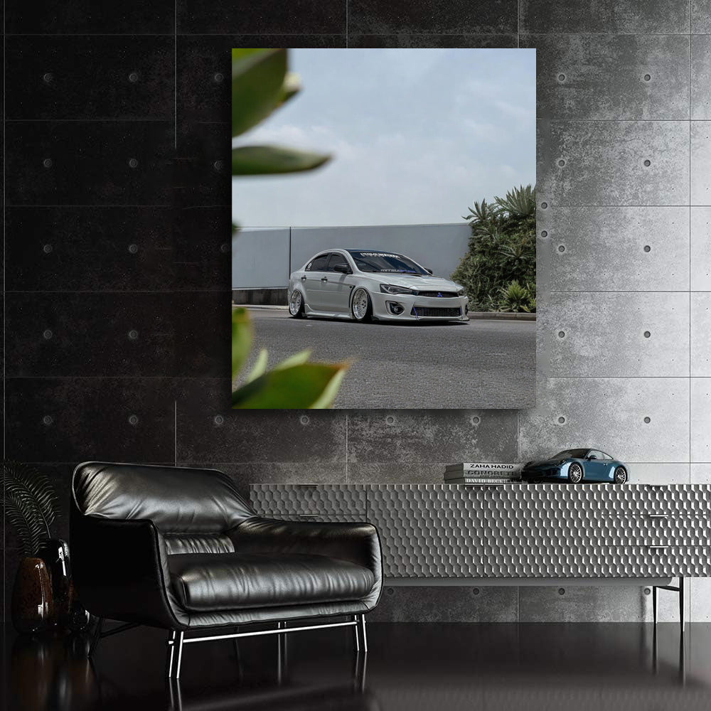 Mitsubishi Lancer Parked - Sleek and Sporty Ride