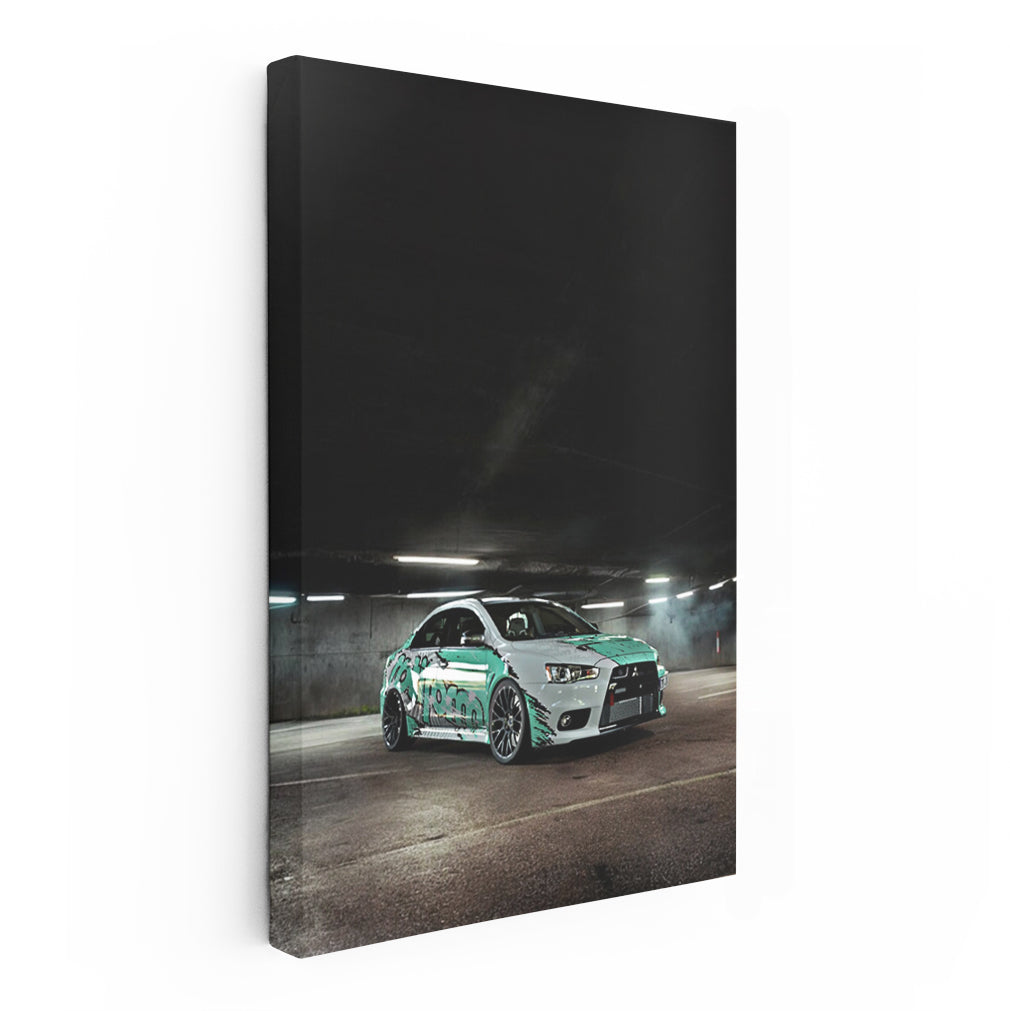 Mitsubishi Lancer in Subterranean Parking - Sporty Icon