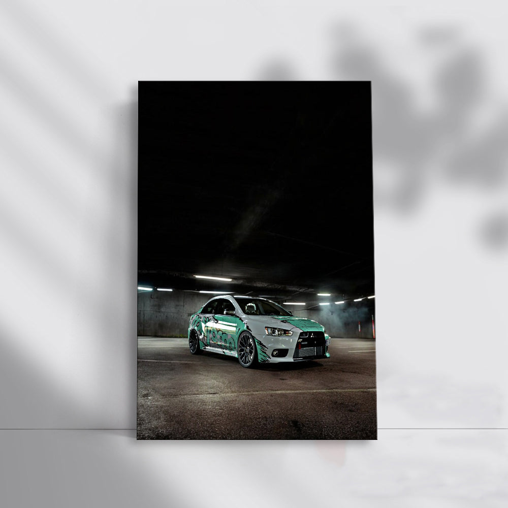 Mitsubishi Lancer in Subterranean Parking - Sporty Icon