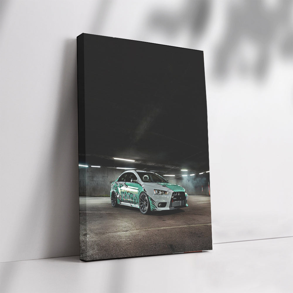 Mitsubishi Lancer in Subterranean Parking - Sporty Icon