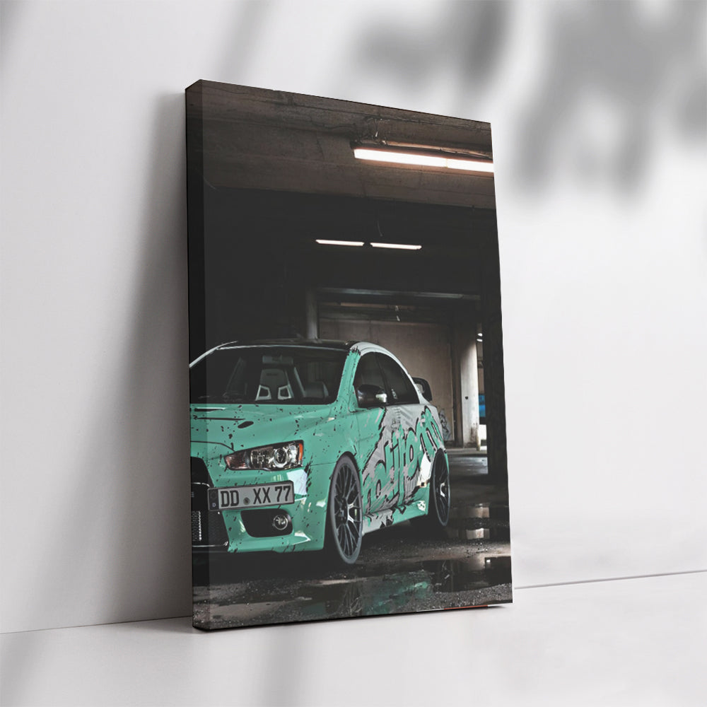 Mitsubishi Lancer Parked Underground - Sporty and Sleek