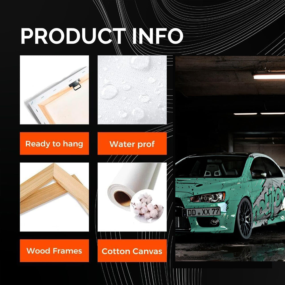 Mitsubishi Lancer Parked Underground - Sporty and Sleek