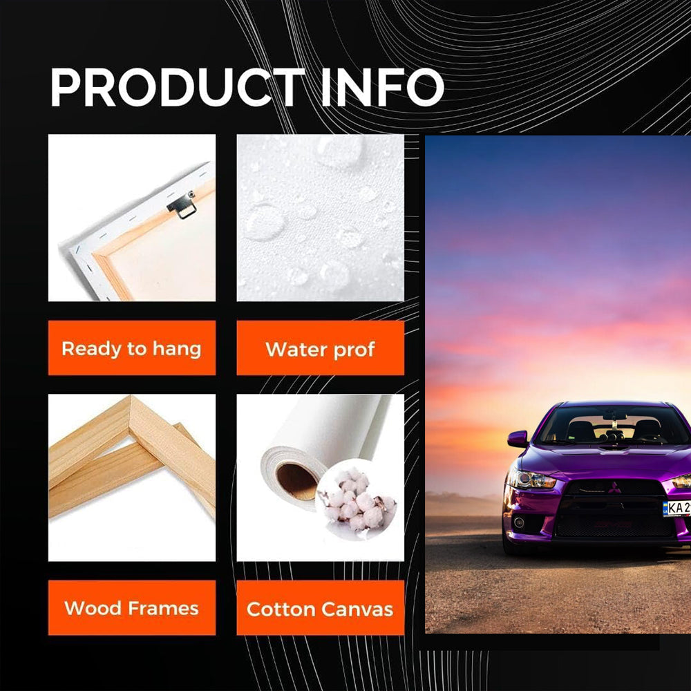 Purple Mitsubishi Lancer at Sunset - Stylish Performance