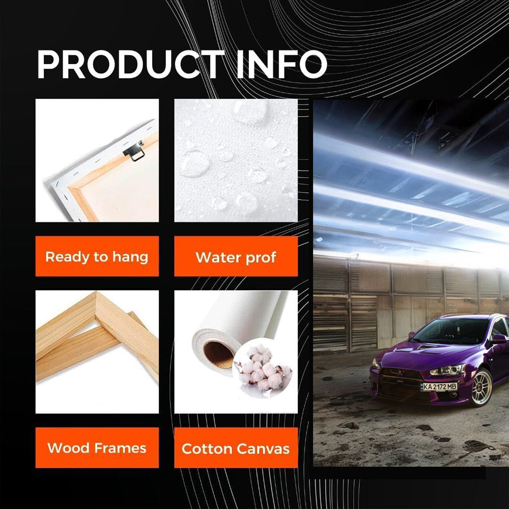Purple Mitsubishi Lancer in Garage - Stylish and Bold