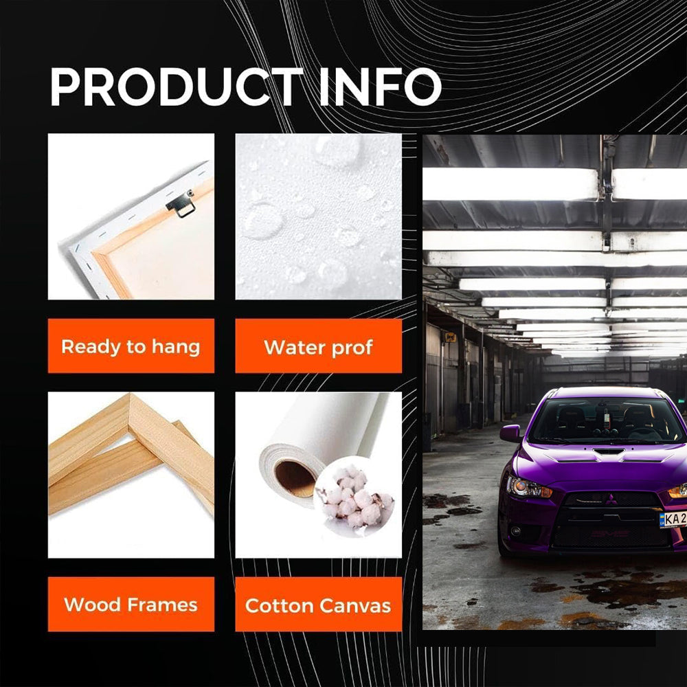 Mitsubishi Lancer in Purple Garage - Sleek and Stylish Ride