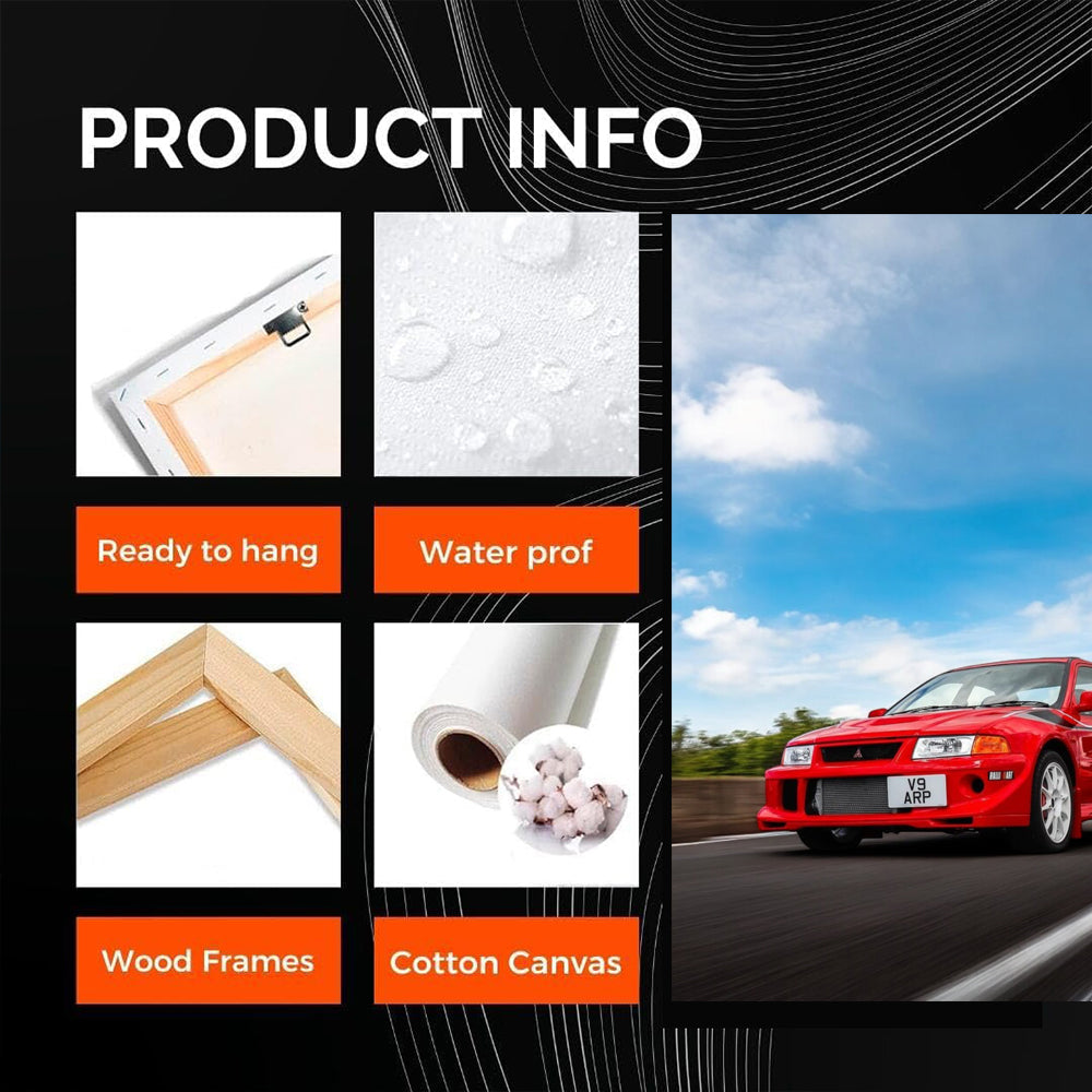 Red Mitsubishi Lancer Cruising - Sleek and Sporty Ride