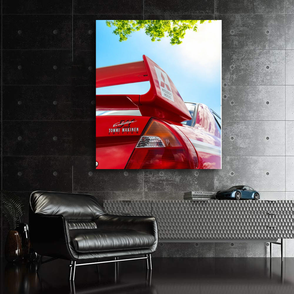 Red Mitsubishi Lancer Driving Adventure - Dynamic Road Thrill