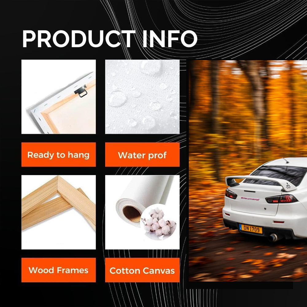 White Mitsubishi Lancer in Autumn Forest - Elegance Unleashed