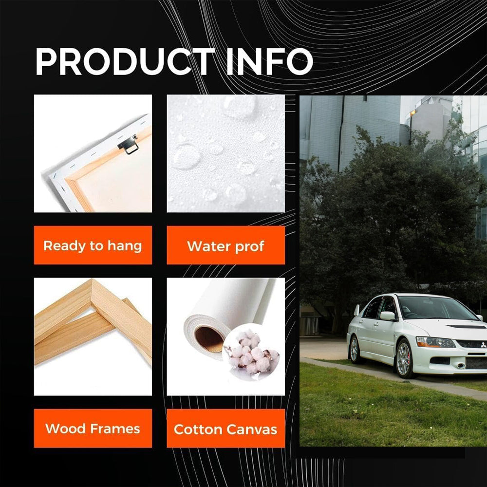 White Mitsubishi Lancer in Urban Setting - Stylish and Sporty