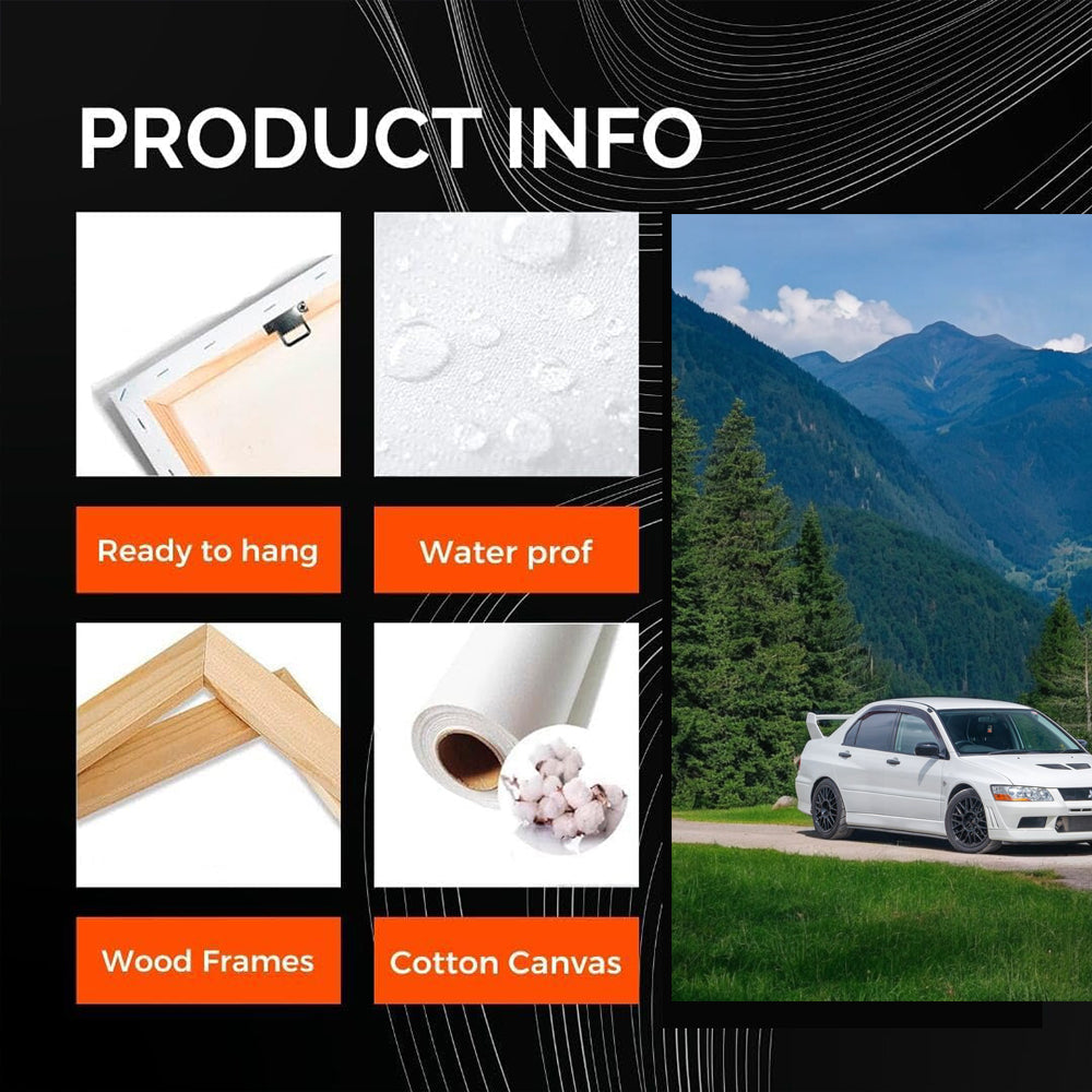 White Mitsubishi Lancer Driving Through Majestic Mountains - Thrilling Adventure
