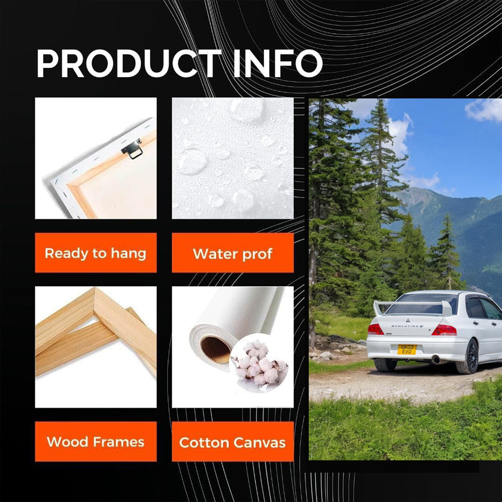 White Mitsubishi Lancer in Mountainous Terrain - Adventure Ready