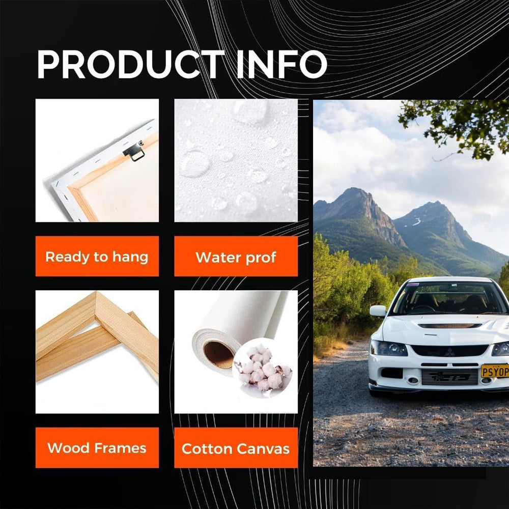 White Mitsubishi Lancer in Mountainous Terrain - Sporty Drive
