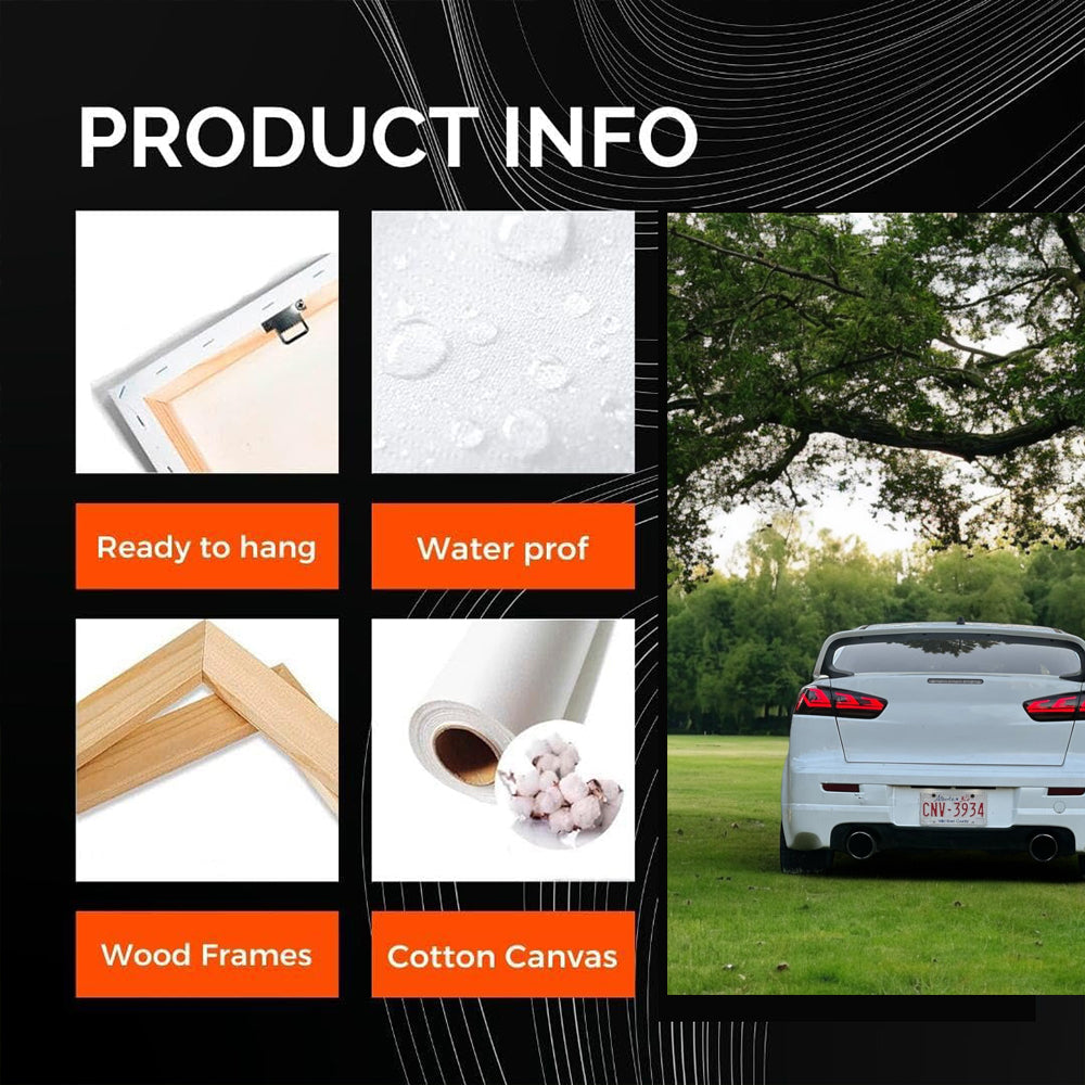 White Mitsubishi Lancer in Park - Sleek and Stylish Ride