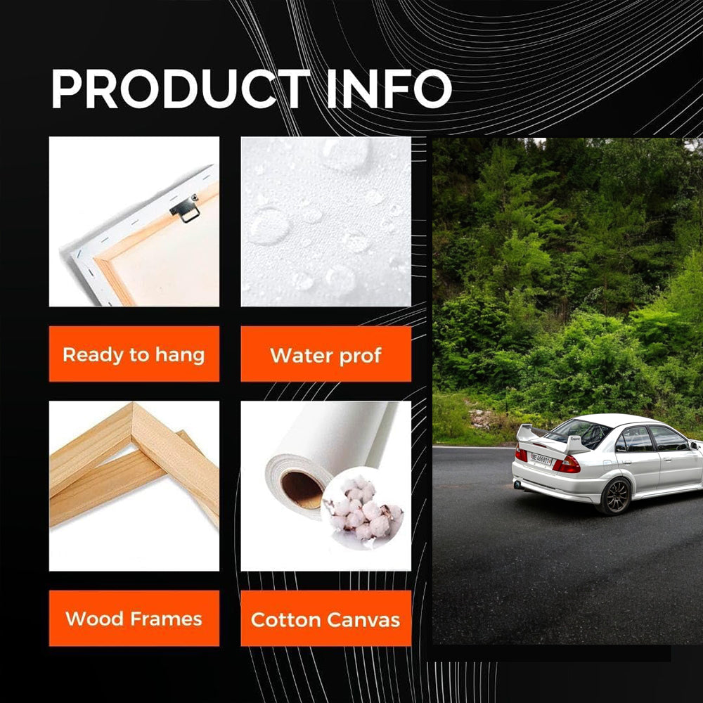 White Mitsubishi Lancer Cruising - Sporty and Dynamic
